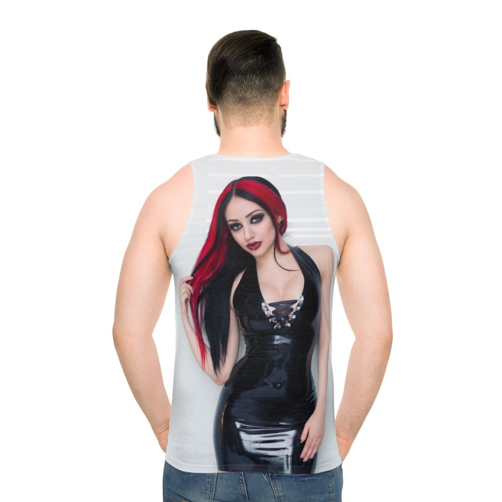 Dani Divine Unisex Latex Fashion Tank Top - men back