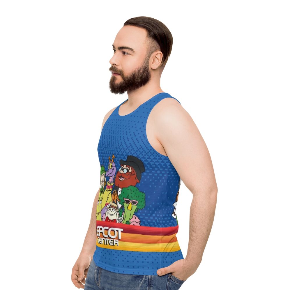 Retro 8-bit Epcot Center unisex tank top - men side