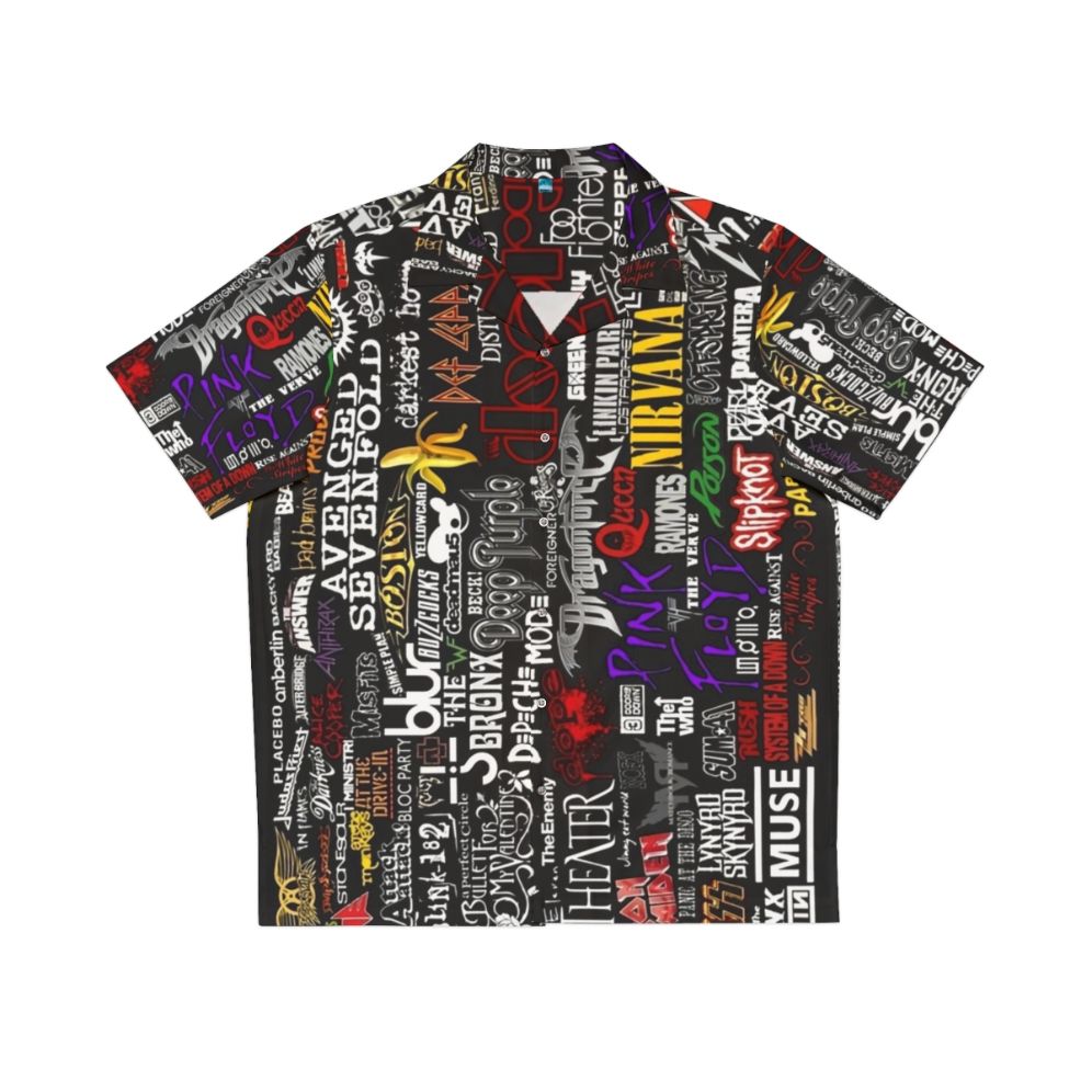 Retro Music Collage Hawaiian Shirt