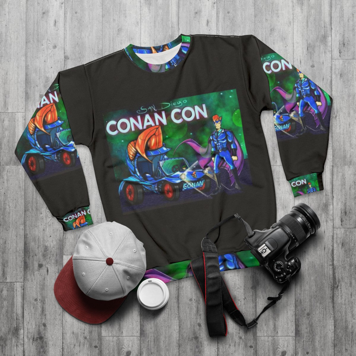 Conan O'Brien Team Coco Comic Con Sweatshirt - flat lay