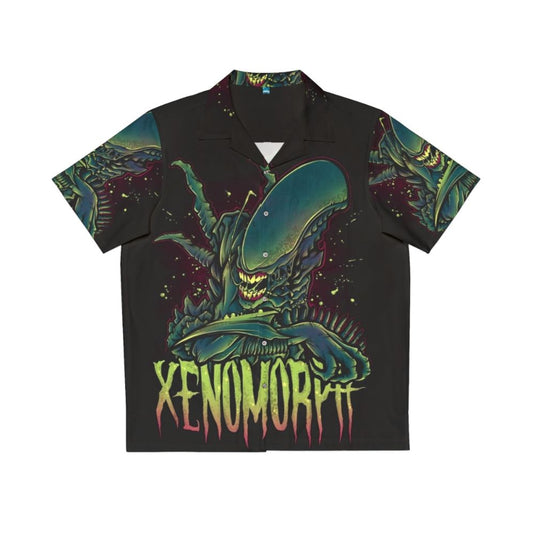 Beware the Xenomorph - Chilling Alien-Themed Hawaiian Shirt