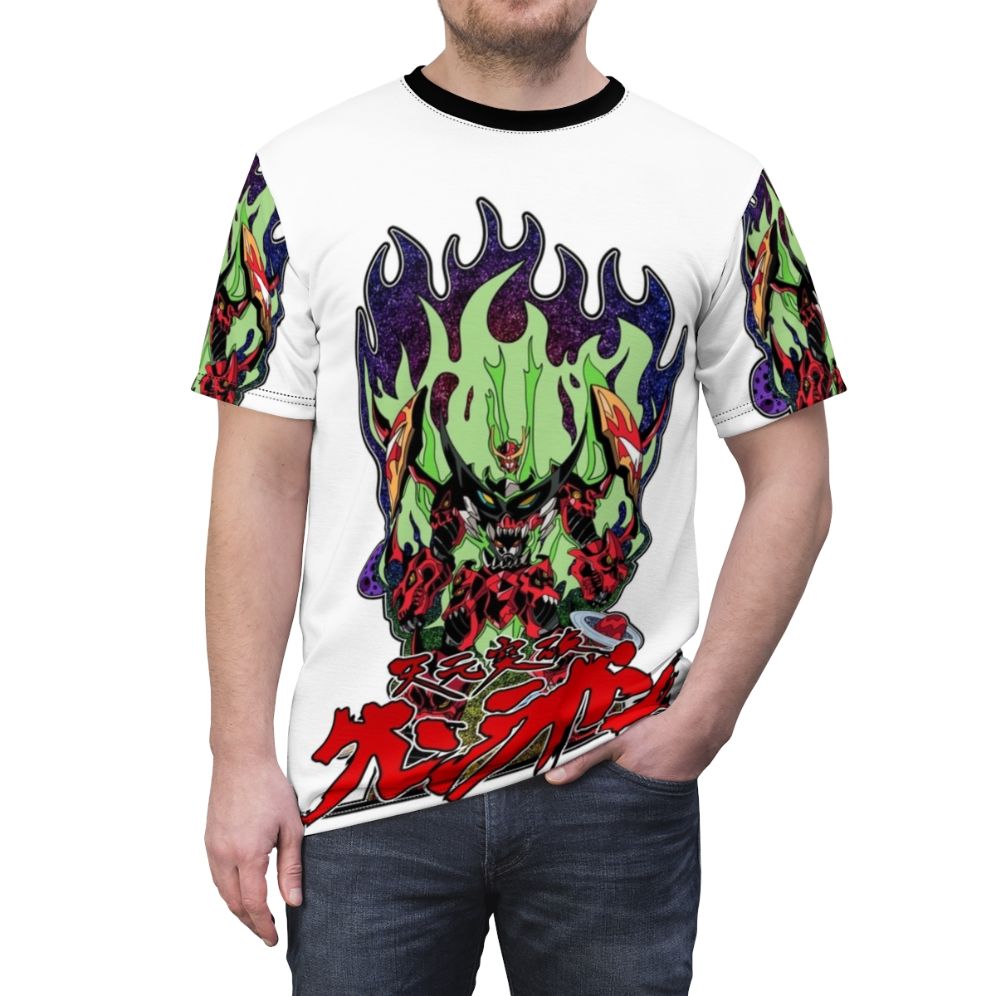 Tengen Toppa Gurren Lagann inspired anime graphic t-shirt design - men front