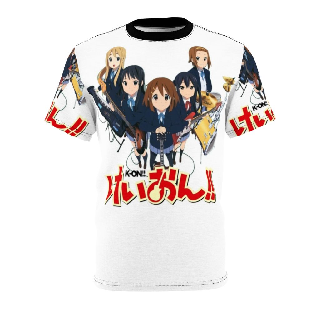 A stylish t-shirt featuring a subtle, anime-inspired design inspired by the popular K-On series.