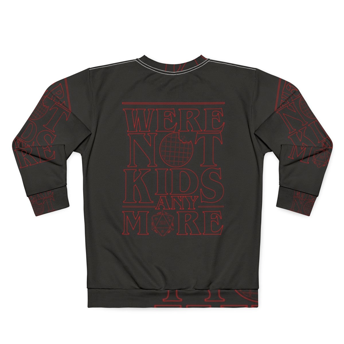 Stranger Things 3 "We're Not Kids Anymore" Graphic Print Sweatshirt - Back