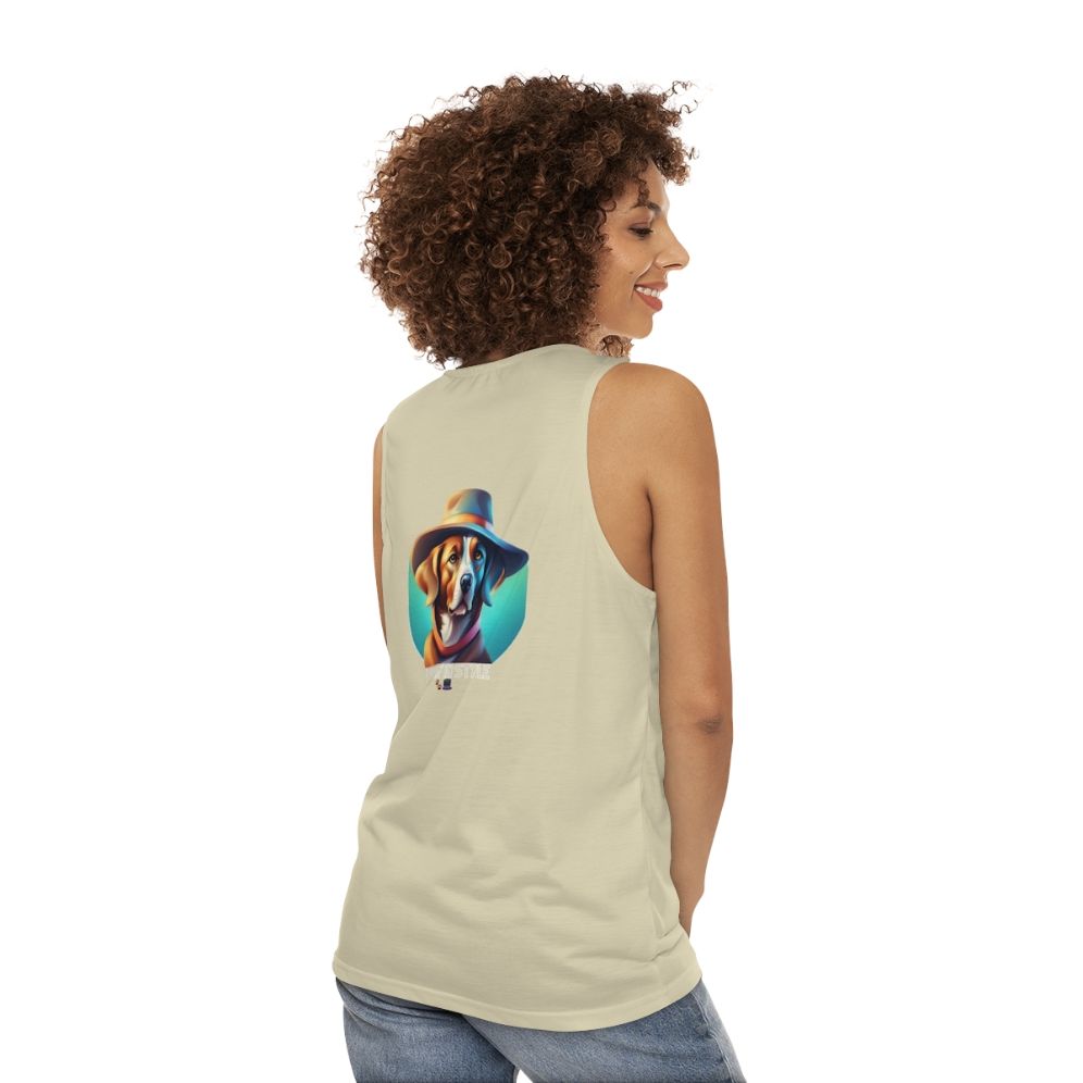 Fashionable unisex tank top for stylish pets - women back