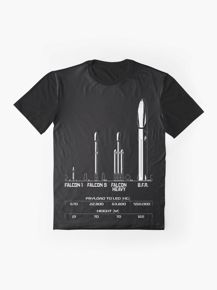 Spacex BFR Rocket Graphic T-Shirt featuring Elon Musk - Flat lay