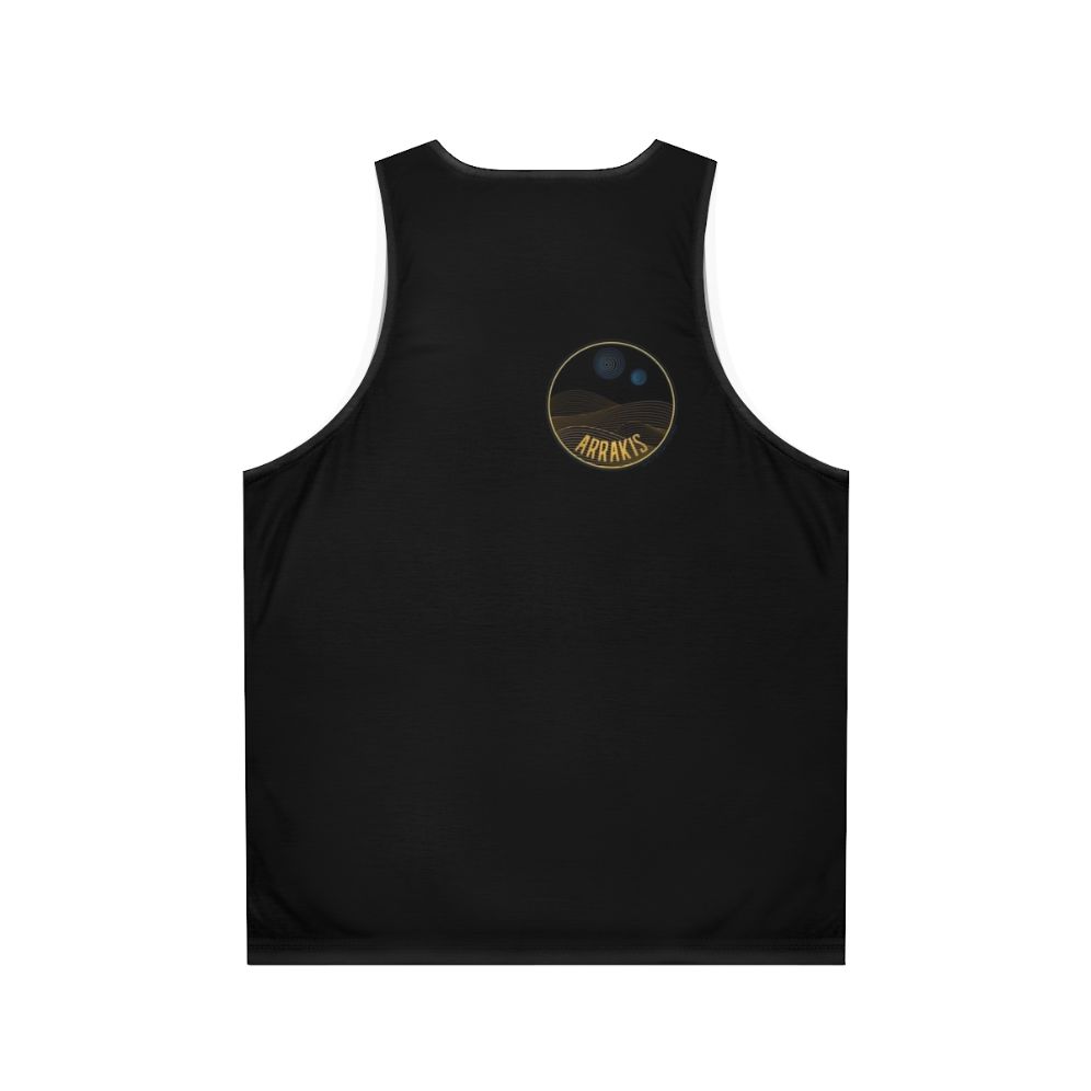 Dune Unisex Tank Top with Arrakis Desert Landscape Design - Back