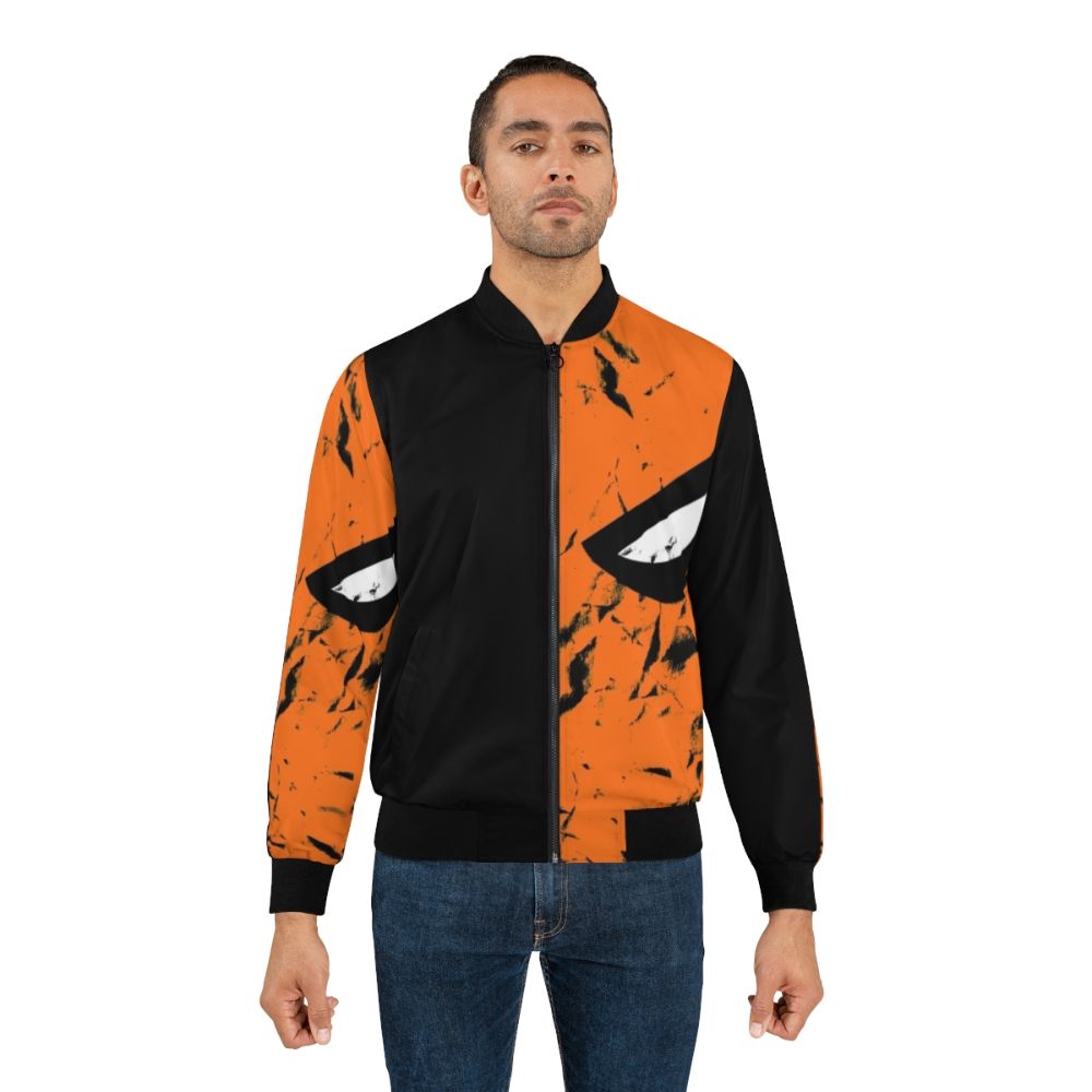 Deathstroke inspired faded bomber jacket for men - Lifestyle