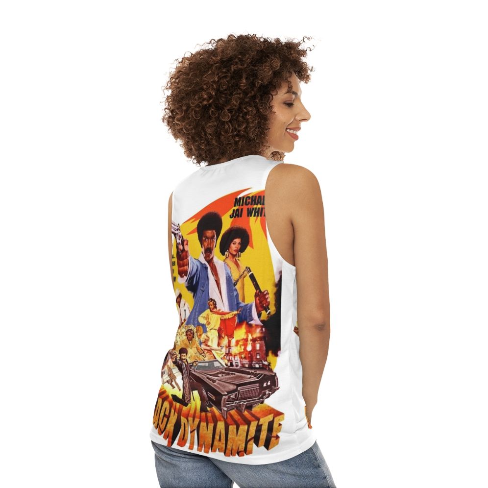 Black Dynamite Unisex Tank Top - women back