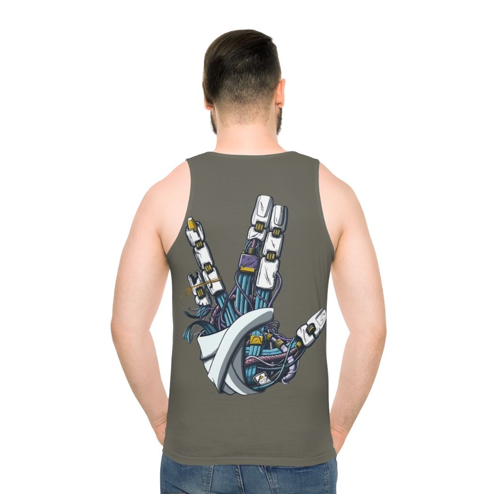 Star Trek Vulcan Salute Unisex Tank Top - men back