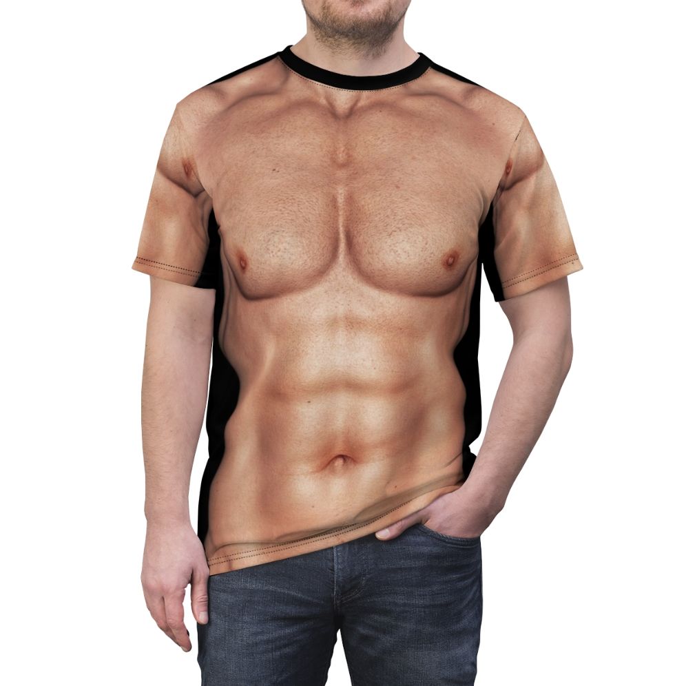 Muscle Man Six Pack Graphic T-Shirt - men front