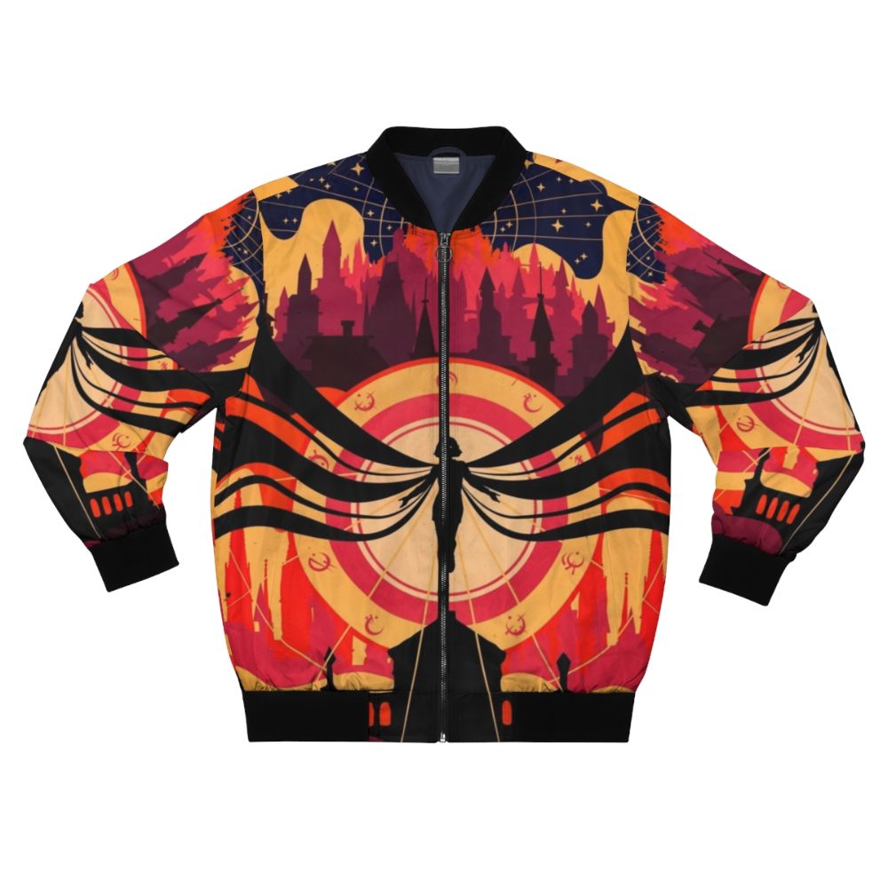 Mistborn-inspired bomber jacket with Luthadel design