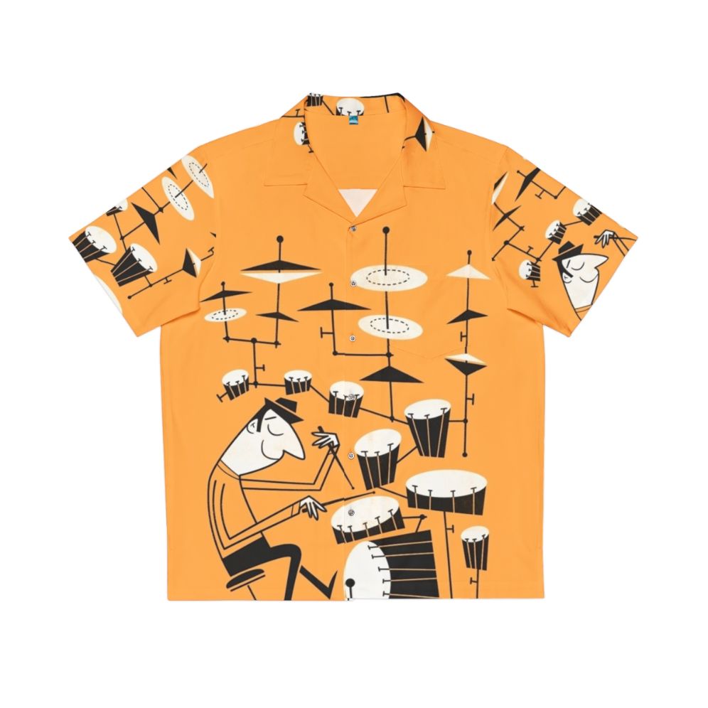 Rhythmic Hawaiian Shirt with Music-Inspired Graphic