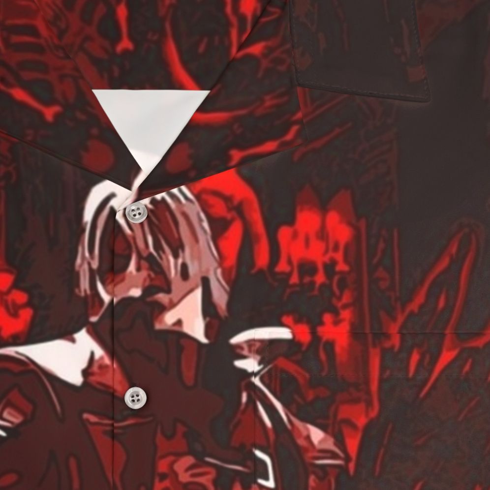 Dante from Devil May Cry wearing a classic hawaiian shirt - Detail