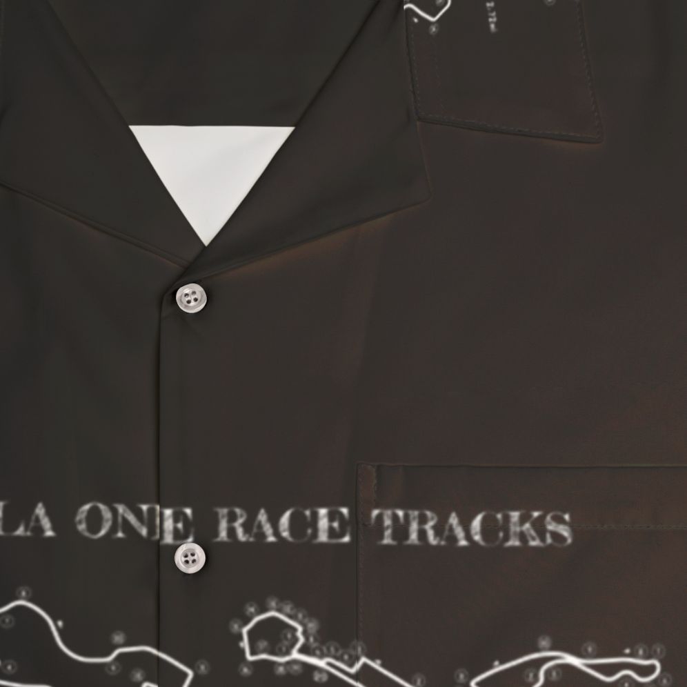 Formula One Racing Tracks Hawaiian Shirt - Detail