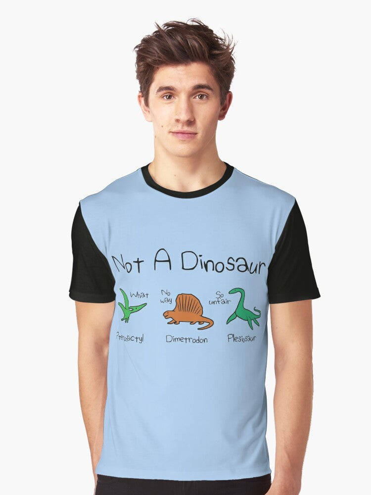 Not a Dinosaur Graphic T-Shirt featuring Plesiosaur, Dimetrodon, and Pterodactyl - Men