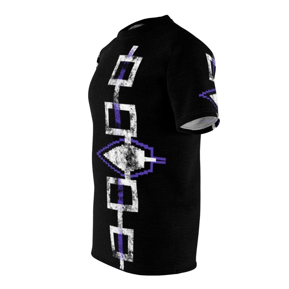 Haudenosaunee Inspired Hiawatha Belt T-shirt with Native American Tribal Design - men left