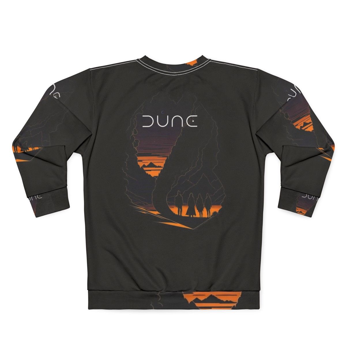 Dune movie-inspired desert landscape sci-fi sweatshirt - Back