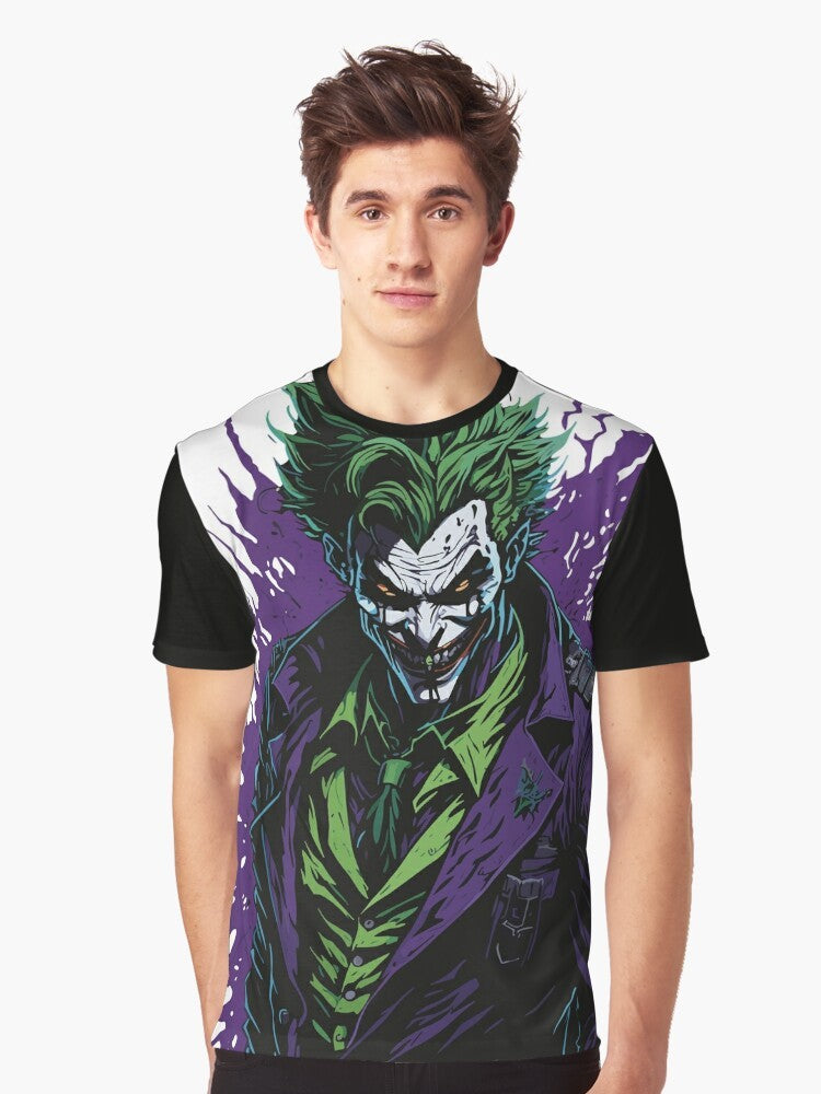 Joker graphic t-shirt featuring the iconic villain from Batman and DC Comics - Men