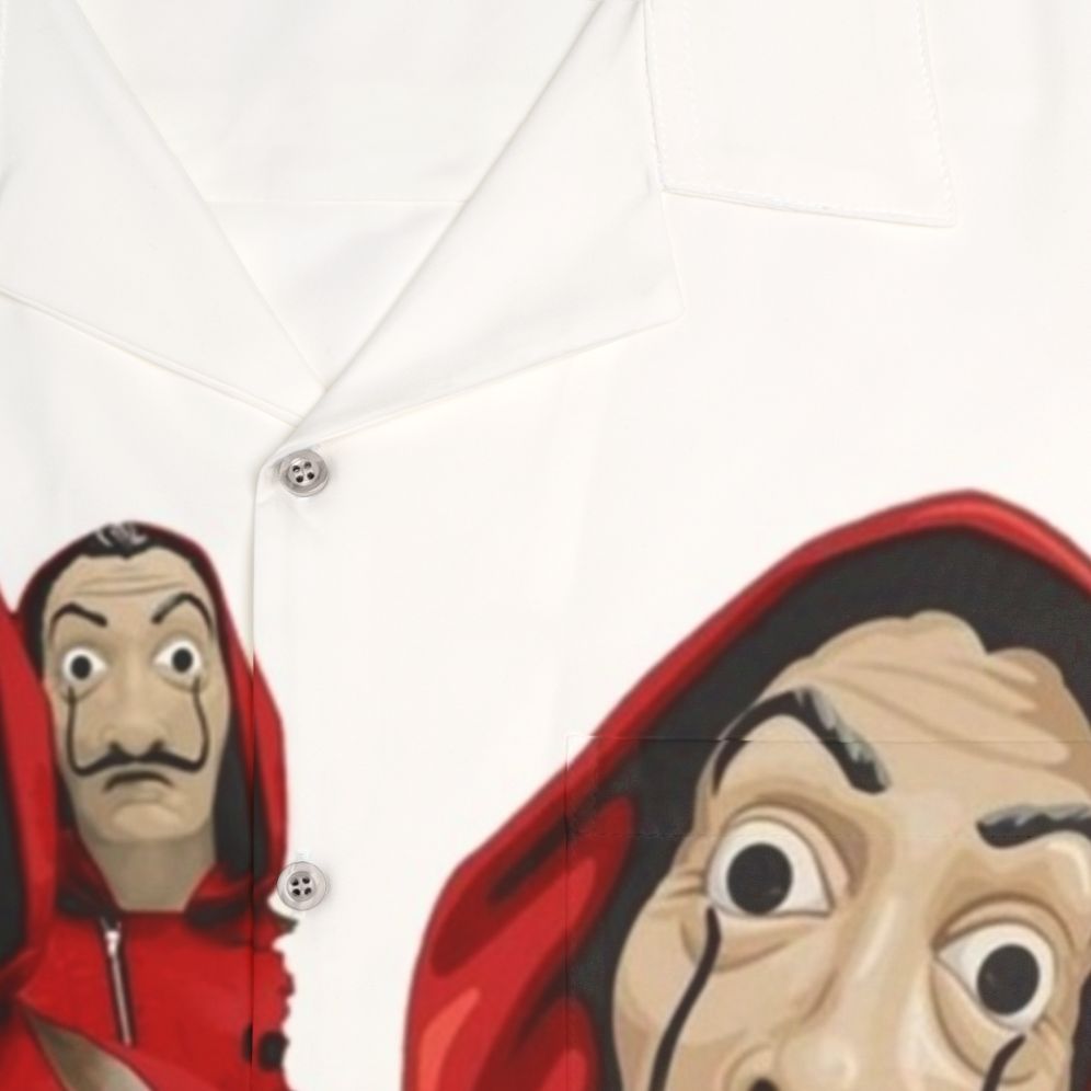 Money Heist Hawaiian Shirt featuring La Casa de Papel characters - Detail