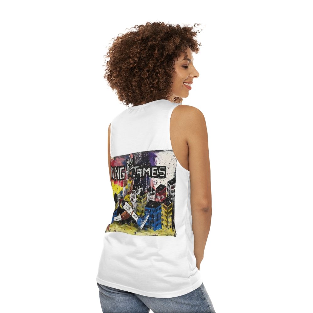 Lebron James Lakers Unisex Basketball Tank Top - women back