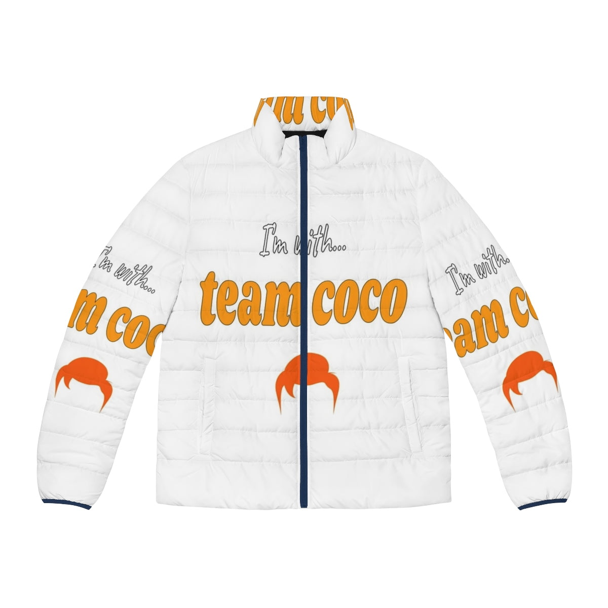 Team Coco Puffer Jacket with Thick Font and 4Eights Design