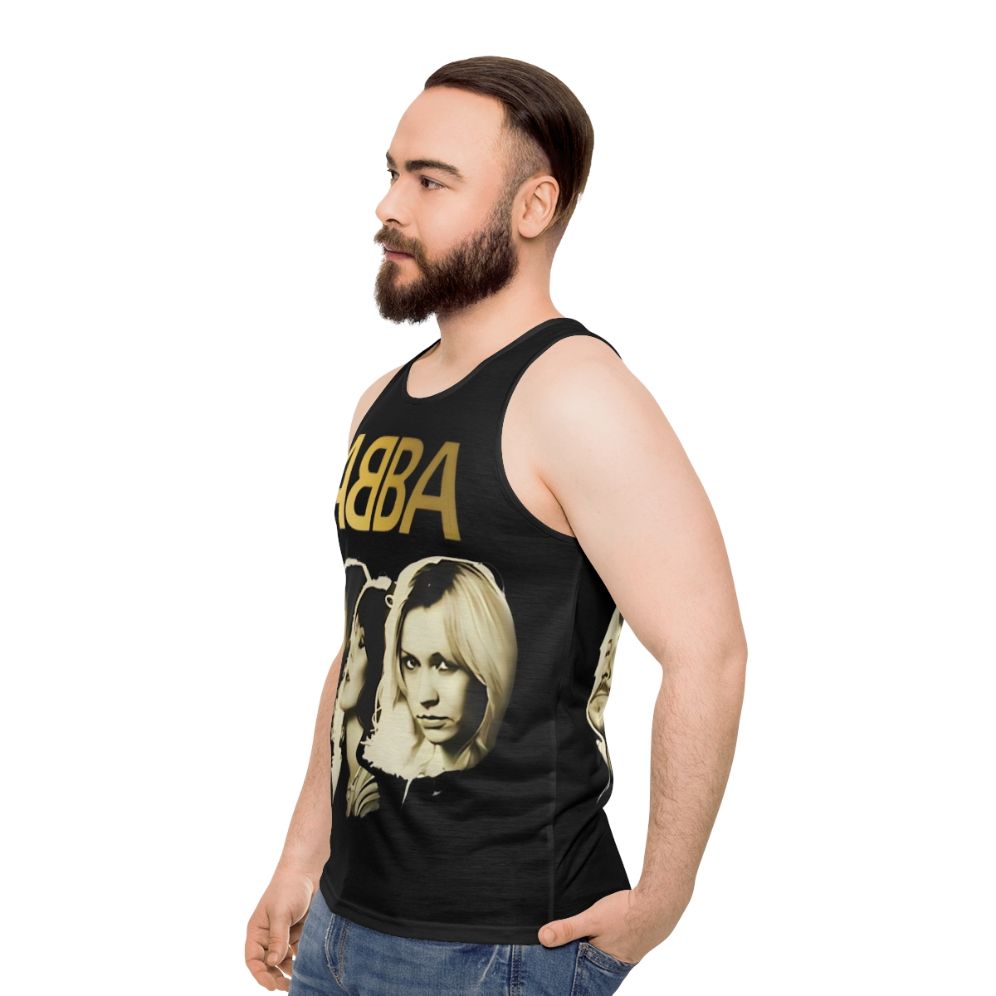 Abba unisex 70s disco tank top - men side