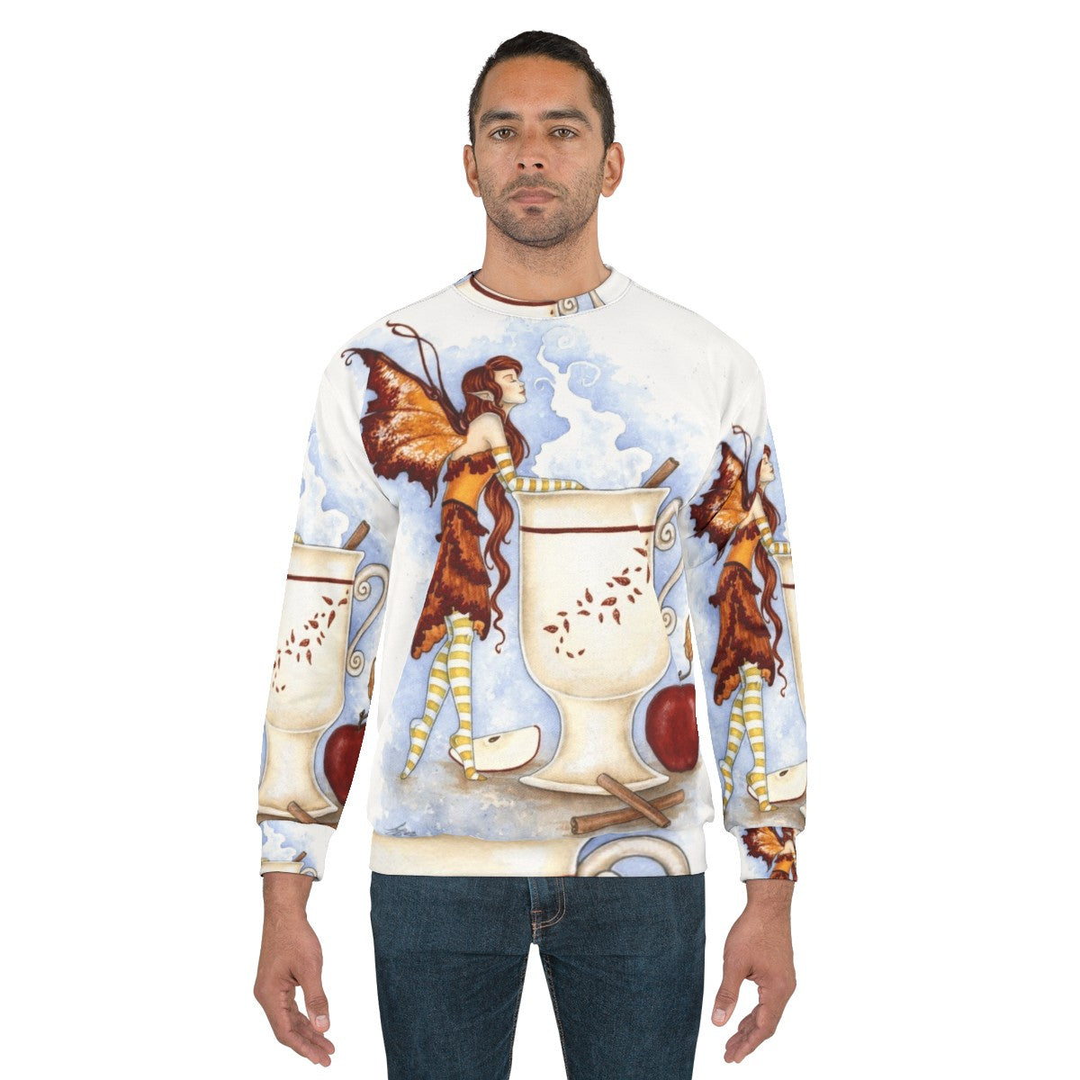 Cider Faery Sweatshirt featuring a fairy design - men