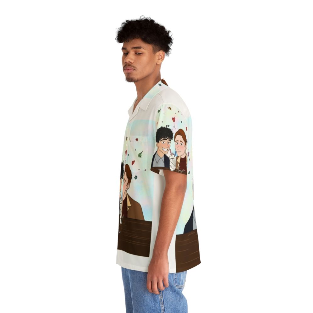 Heartstopper fanart Hawaiian shirt with vibrant anime-inspired design - People Left