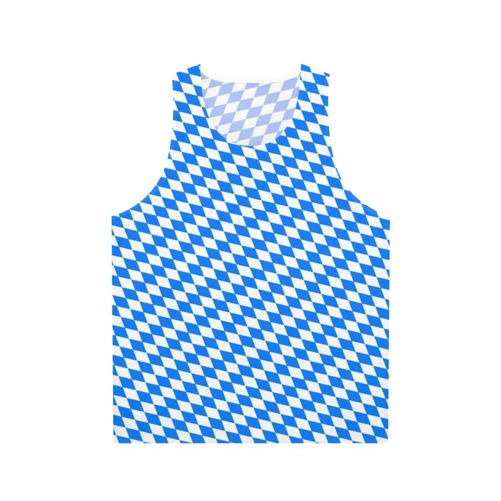 Bavarian diamond pattern unisex tank top