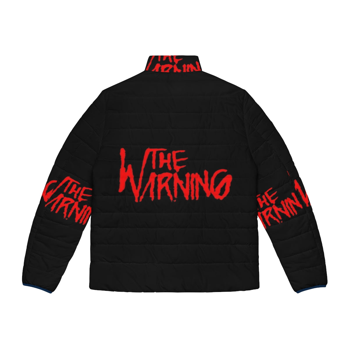 The Warning Mexican Rock Band Puffer Jacket with band logo - Back