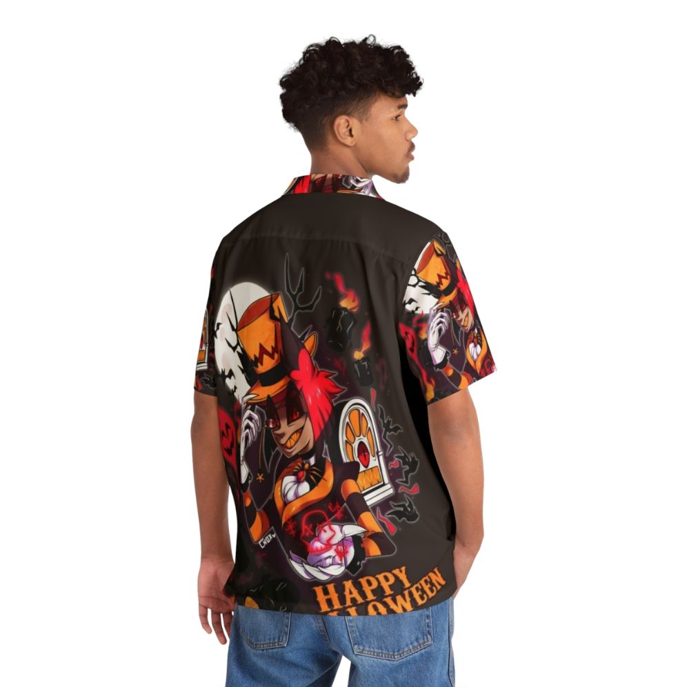 Haunting Hawaiian Shirt with Hazbinhotel Alastor Graphic - People Back