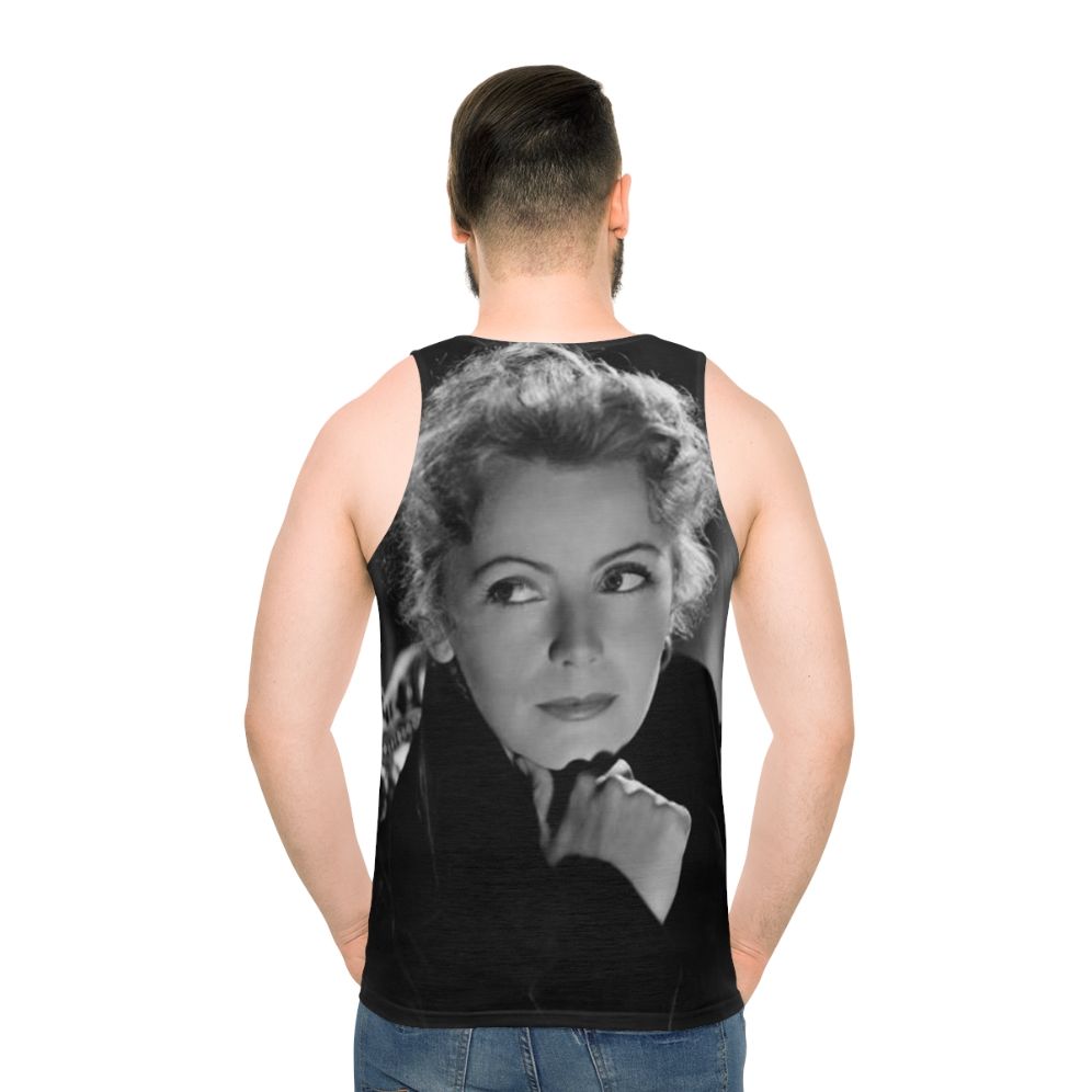 Vintage Greta Garbo Unisex Tank Top - men back