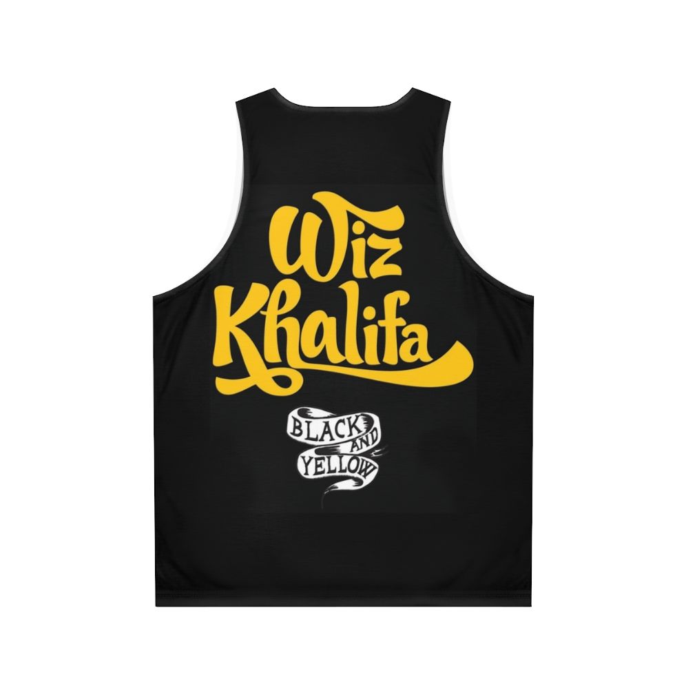 Wiz Khalifa inspired unisex tank top with music logo - Back