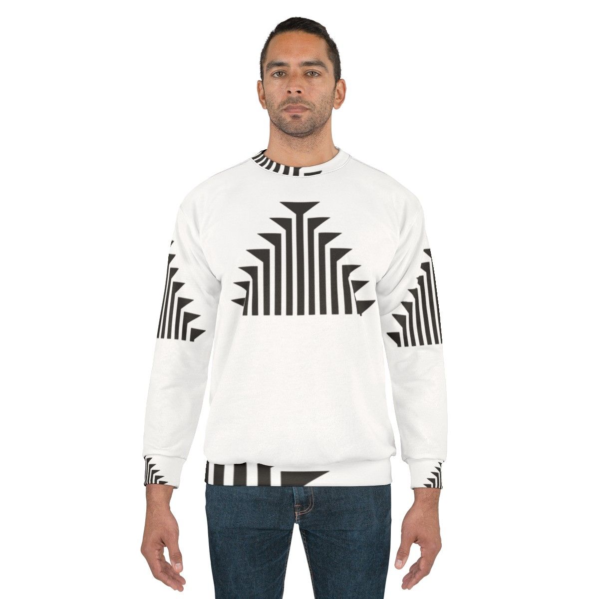 Klamath Tribes Design Solid Black Sweatshirt - men