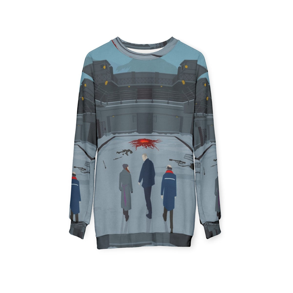 Stranger Things Fan Art Graphic Print Sweatshirt - hanging