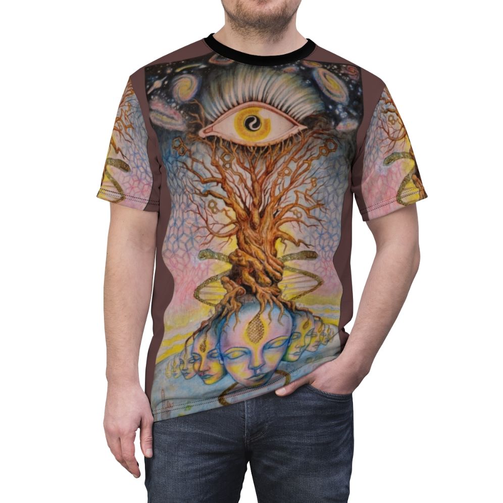 Pineal gland t-shirt with visionary art design - men front