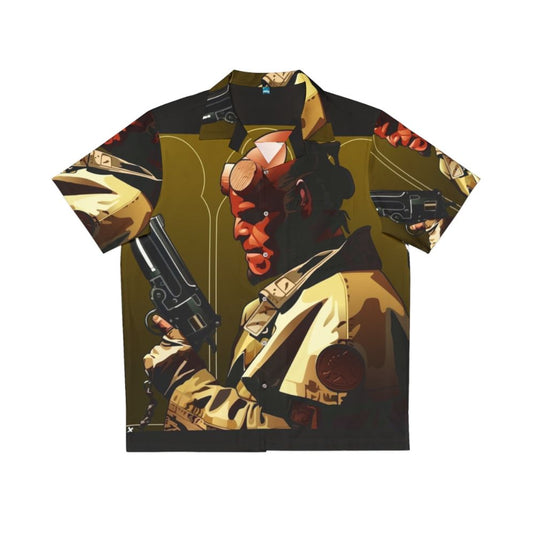 Hellboy Hawaiian Shirt featuring the iconic comic book character