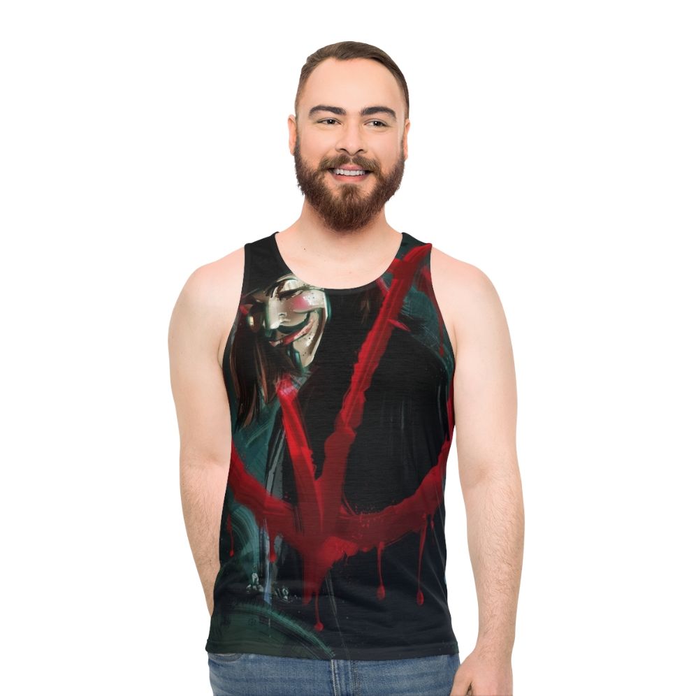 Unisex V For Vendetta Tank Top - men