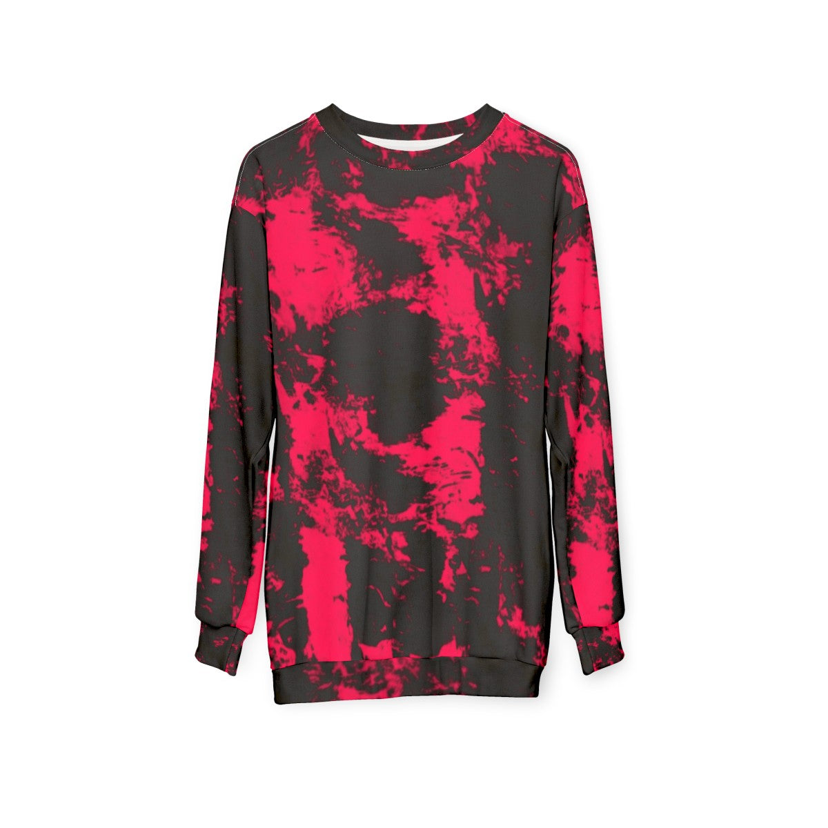 Punk pink and black abstract design sweatshirt - hanging