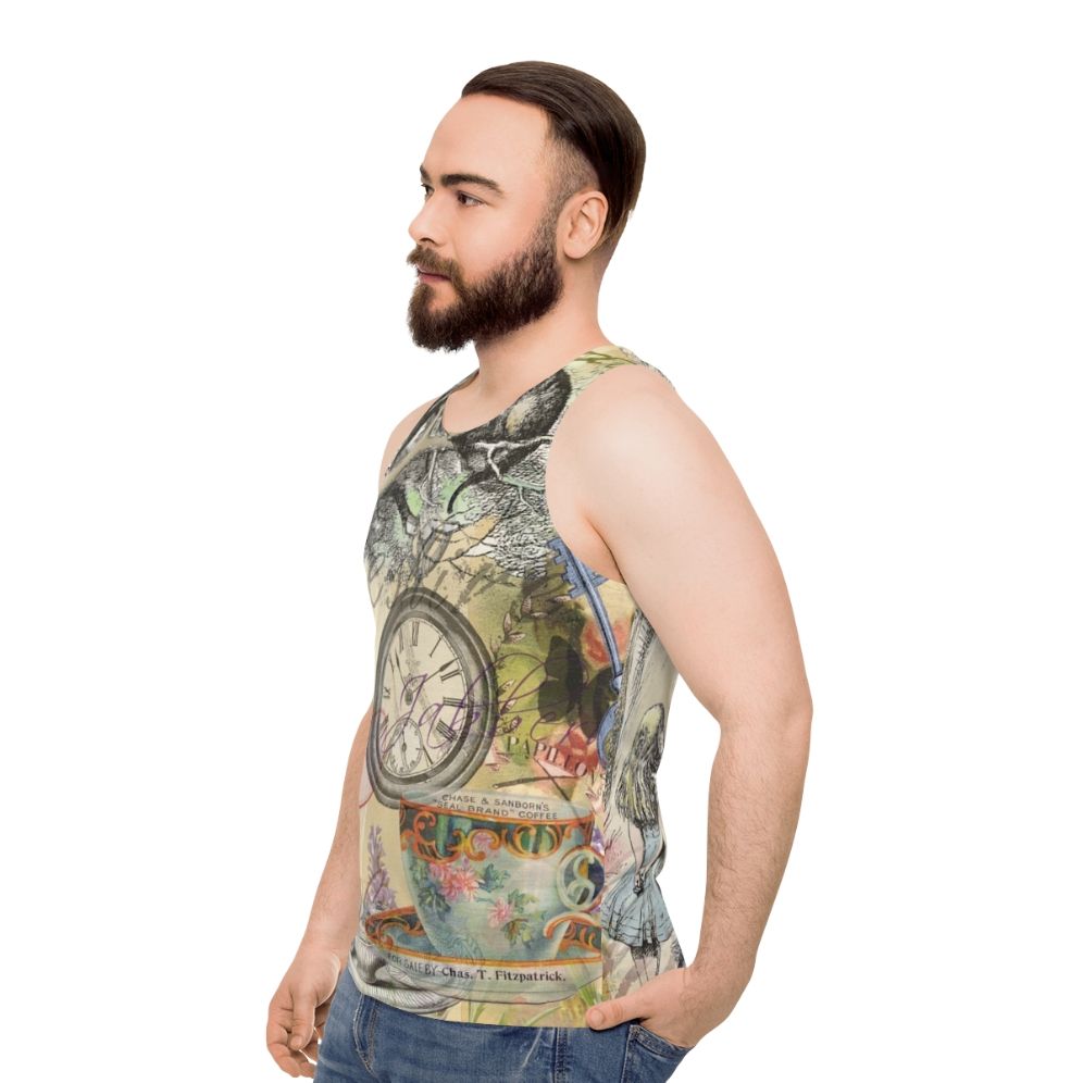 Cheshire Cat Alice in Wonderland Unisex Tank Top - men side