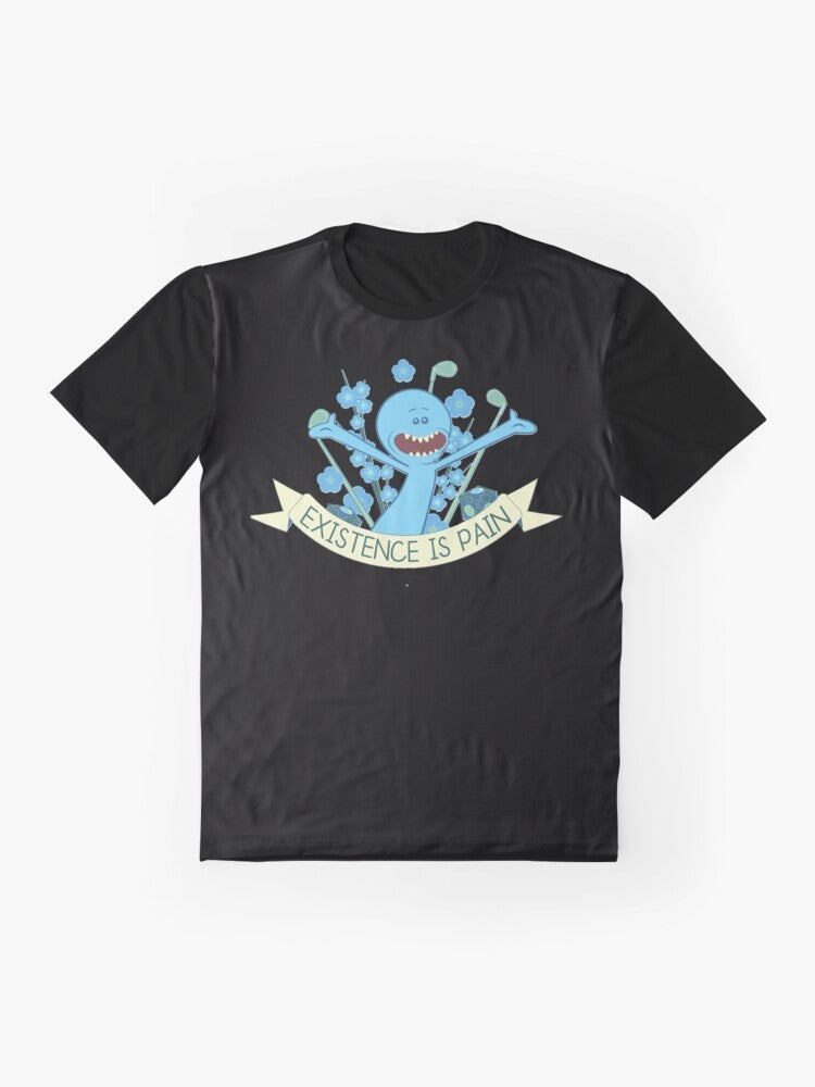 Existence is Pain Graphic T-Shirt with Minimalist Design - Flat lay