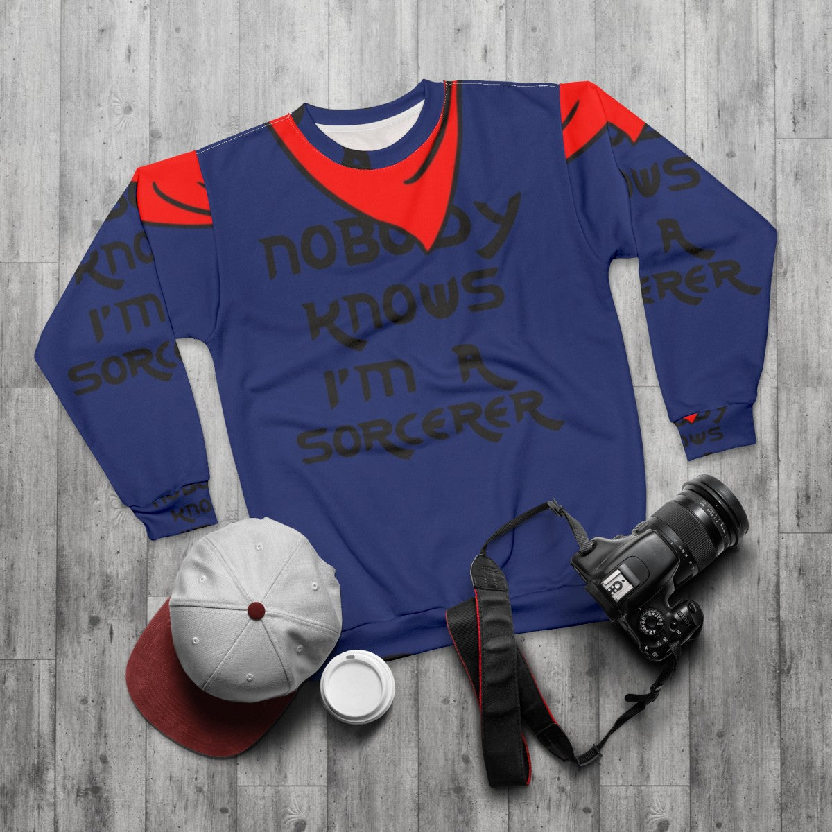 "Nobody Knows I'm A Sorcerer" Magical Sorcerer Sweatshirt - flat lay