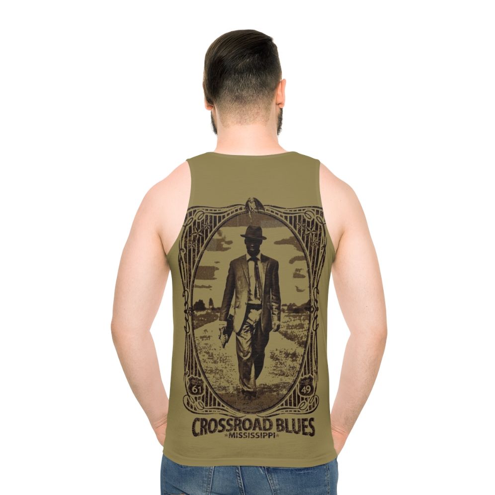 Crossroad Blues Unisex Tank Top - men back