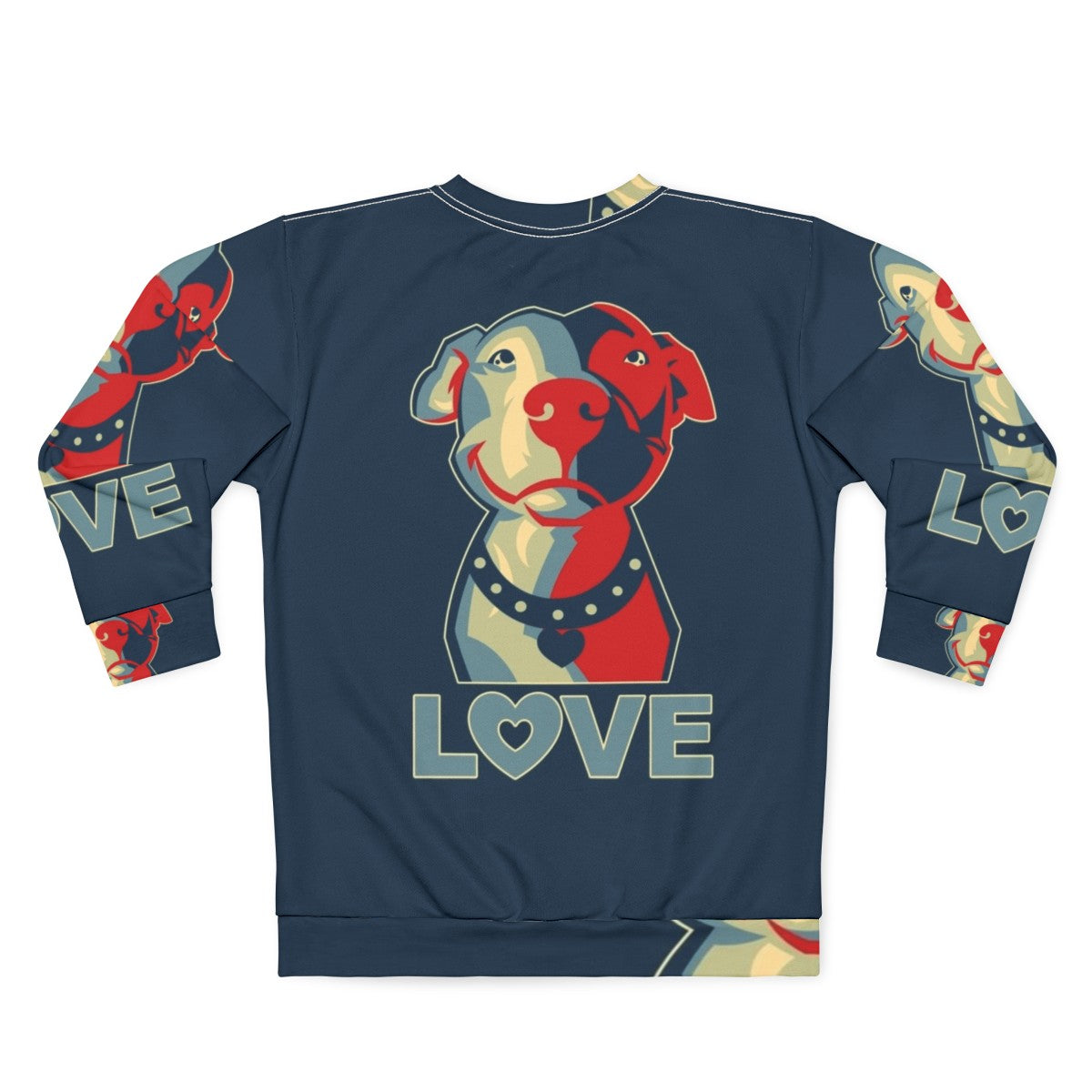 Pitbull Love Sweatshirt for Dog Lovers - Back