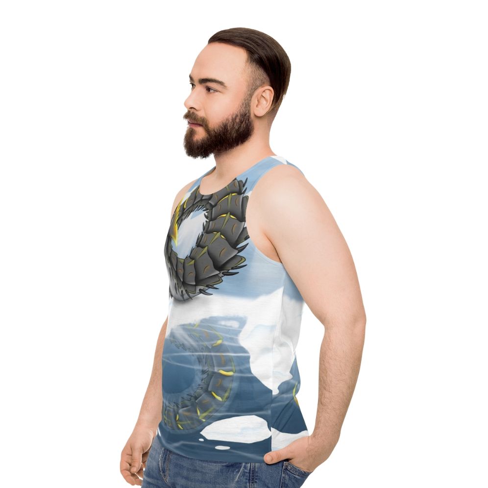 Subnautica Ice Worm Unisex Tank Top - men side