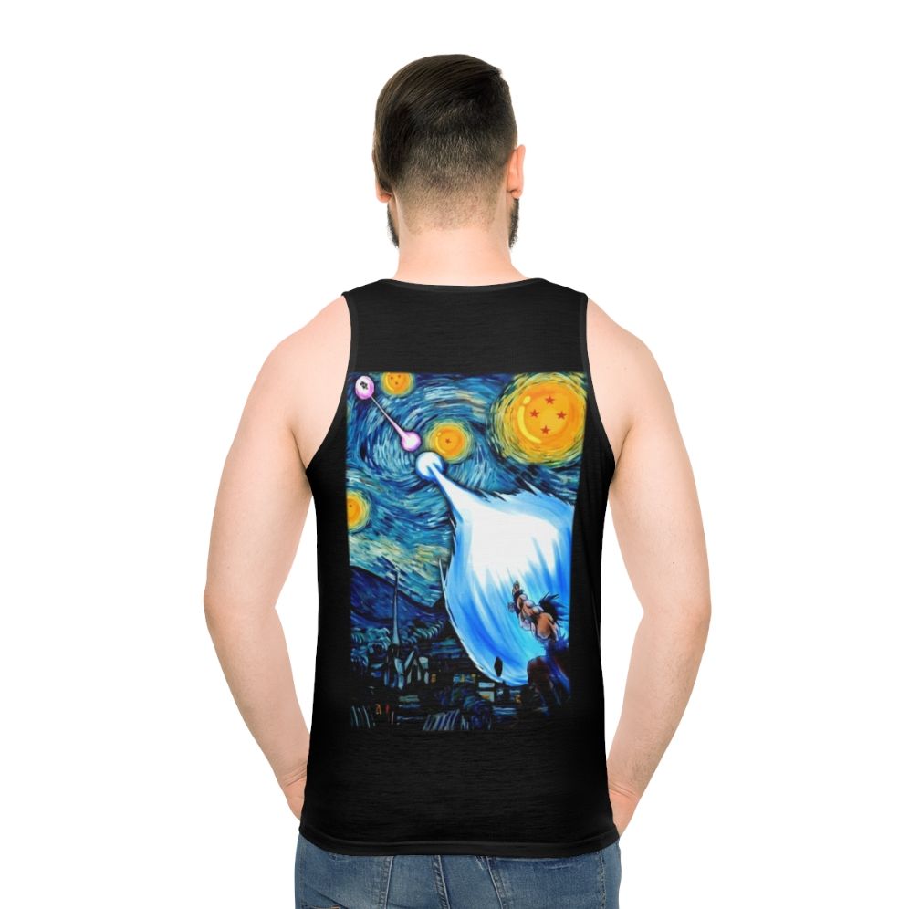 Goku vs Vegeta Dragon Ball Z Starry Night Unisex Tank Top - men back