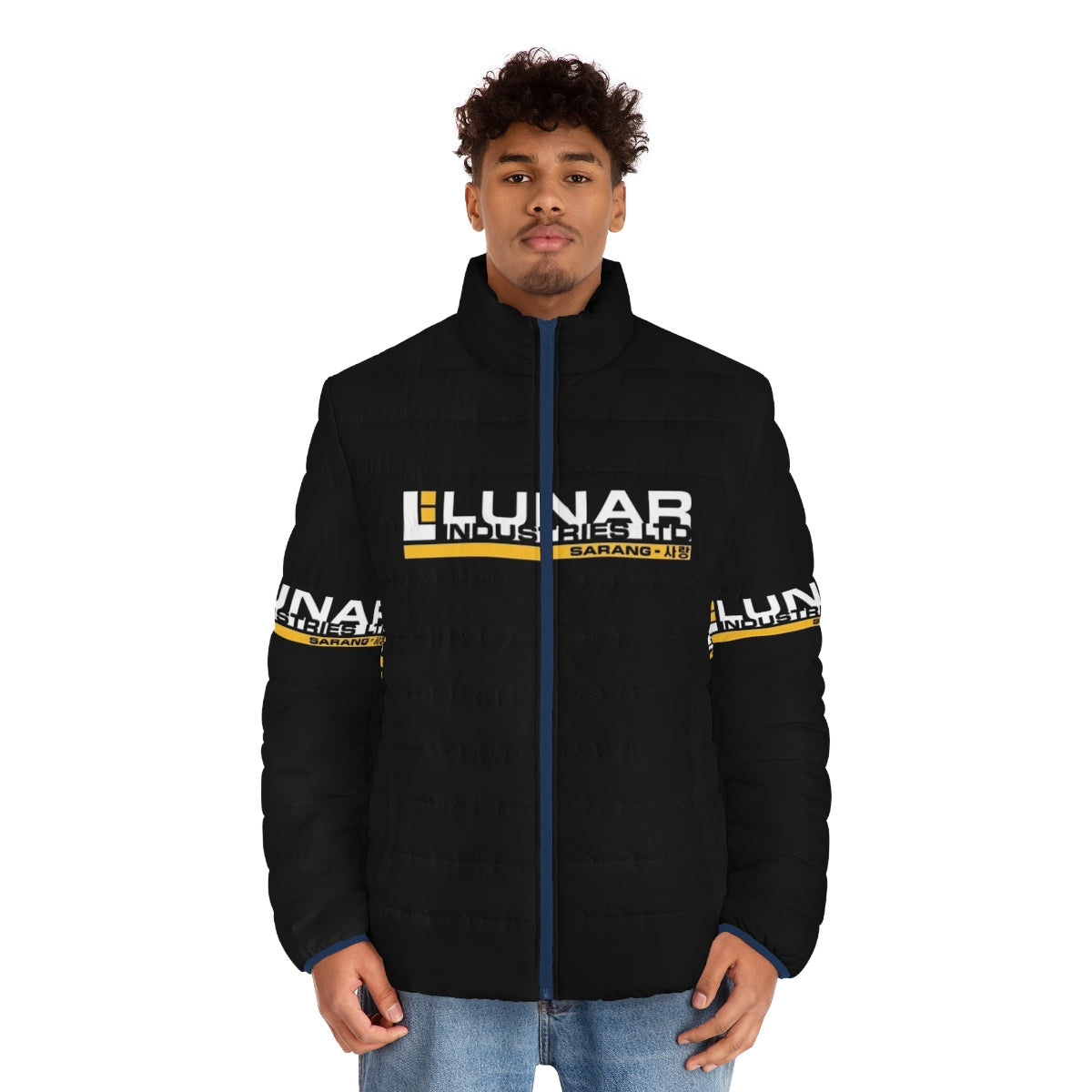 Sarang puffer jacket from Lunar Industries, featuring a moon-inspired design - men front