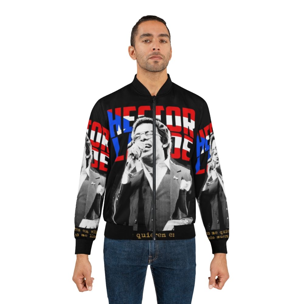 Hector Lavoe inspired salsa bomber jacket with latin music design - Lifestyle