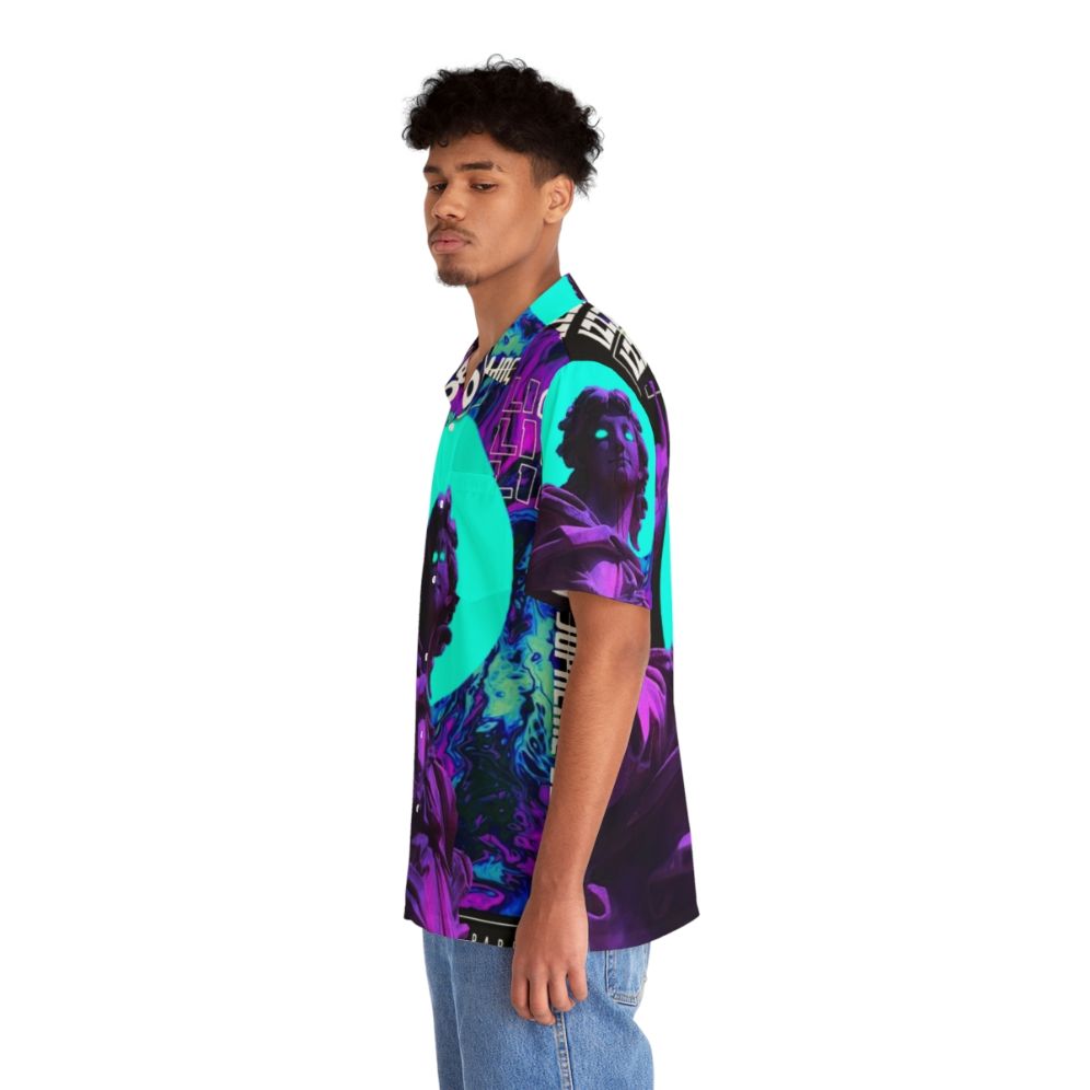 Vaporwave Aesthetic Cyberpunk Hawaiian Shirt - People Left